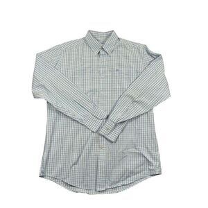 Southern Tide Men's Blue Classic Fit Check M Button Down Shirt‎ L Blue Green
